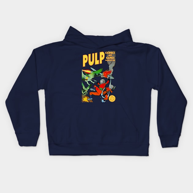 Pulp Bird People Attack! Kids Hoodie by PULP Comics and Games